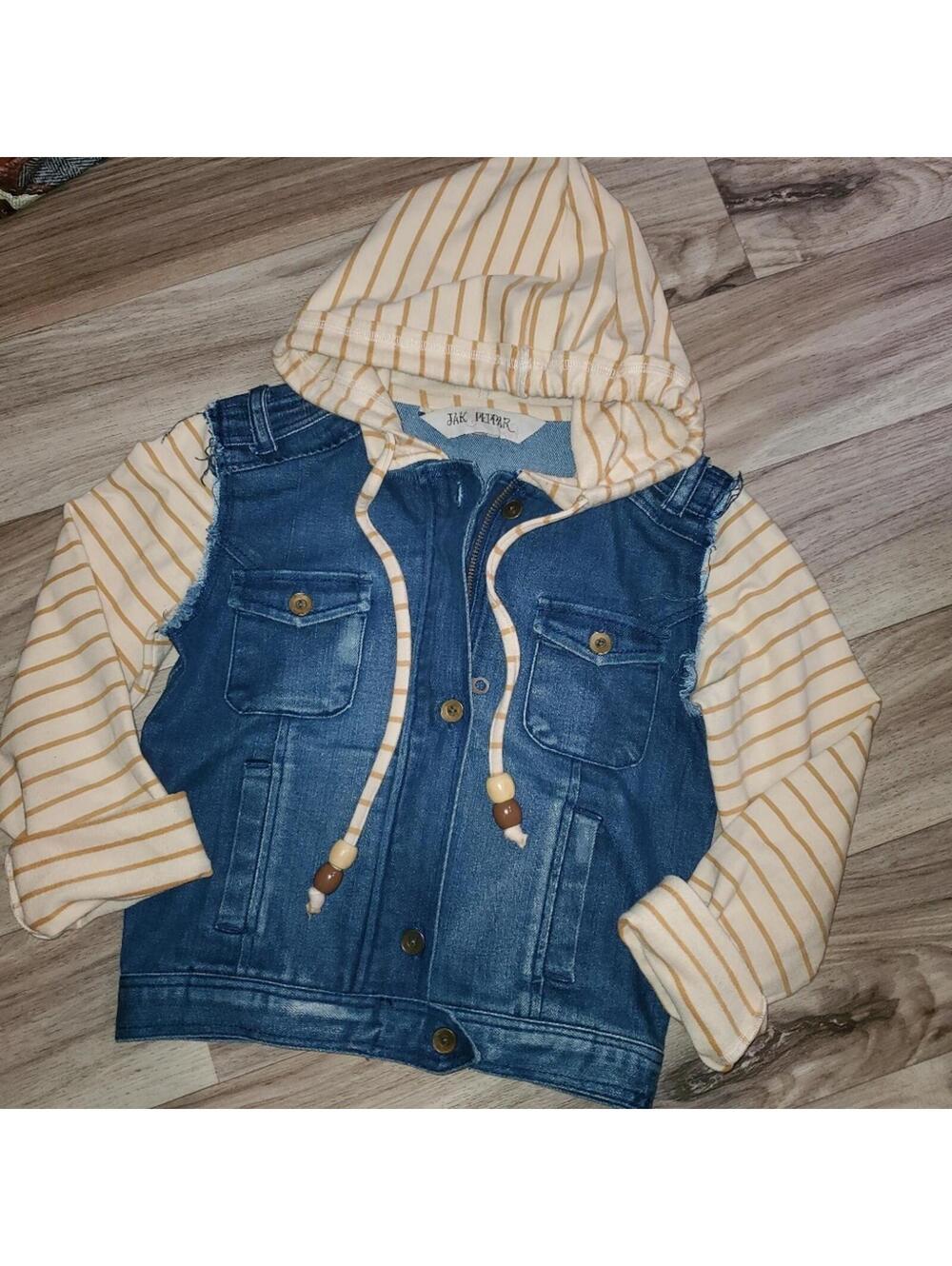 Girls 8 Jak & Peppar Angel Wings Jean Jacket Boutique